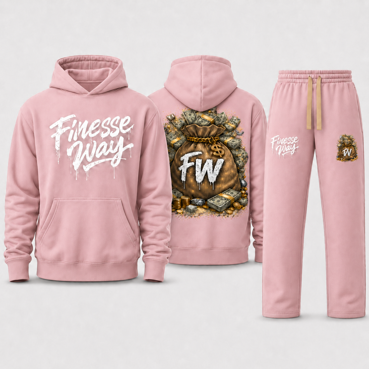 FW Money Bag Set  — Pink